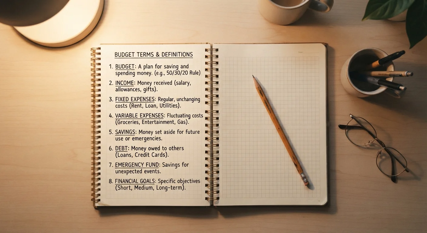 A Plain-English Glossary of Budgeting Terms Every Young Adult Should Know