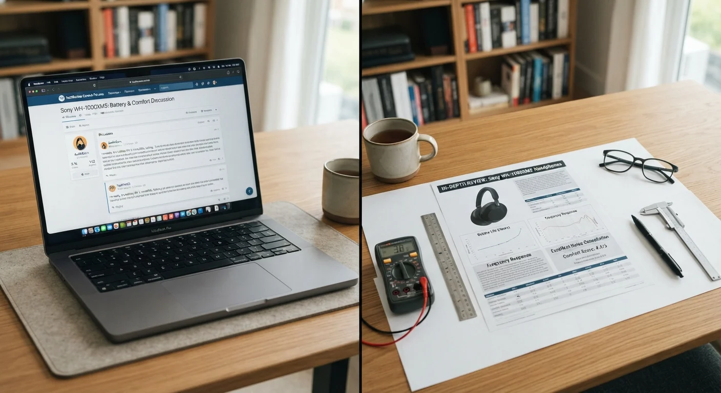 User Forums vs. Professional Reviews: Different Signals, Different Uses