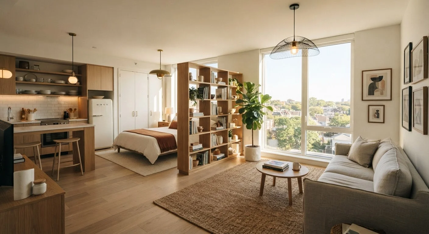 Zoning a Studio Apartment Without Permanent Walls